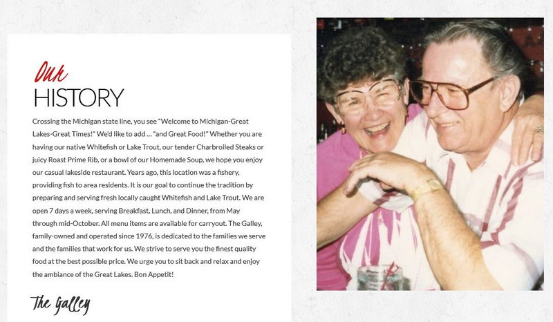 The Galley - History Page From Website (newer photo)